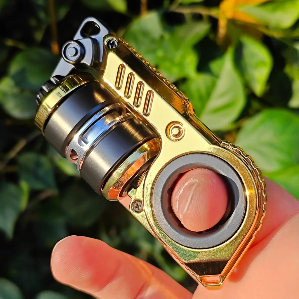 EDC Fidget Slider Toy - Magnetic Push Egg with Tuning Fork & Mechanical Ratchet for Stress Relief and Crisp Sound