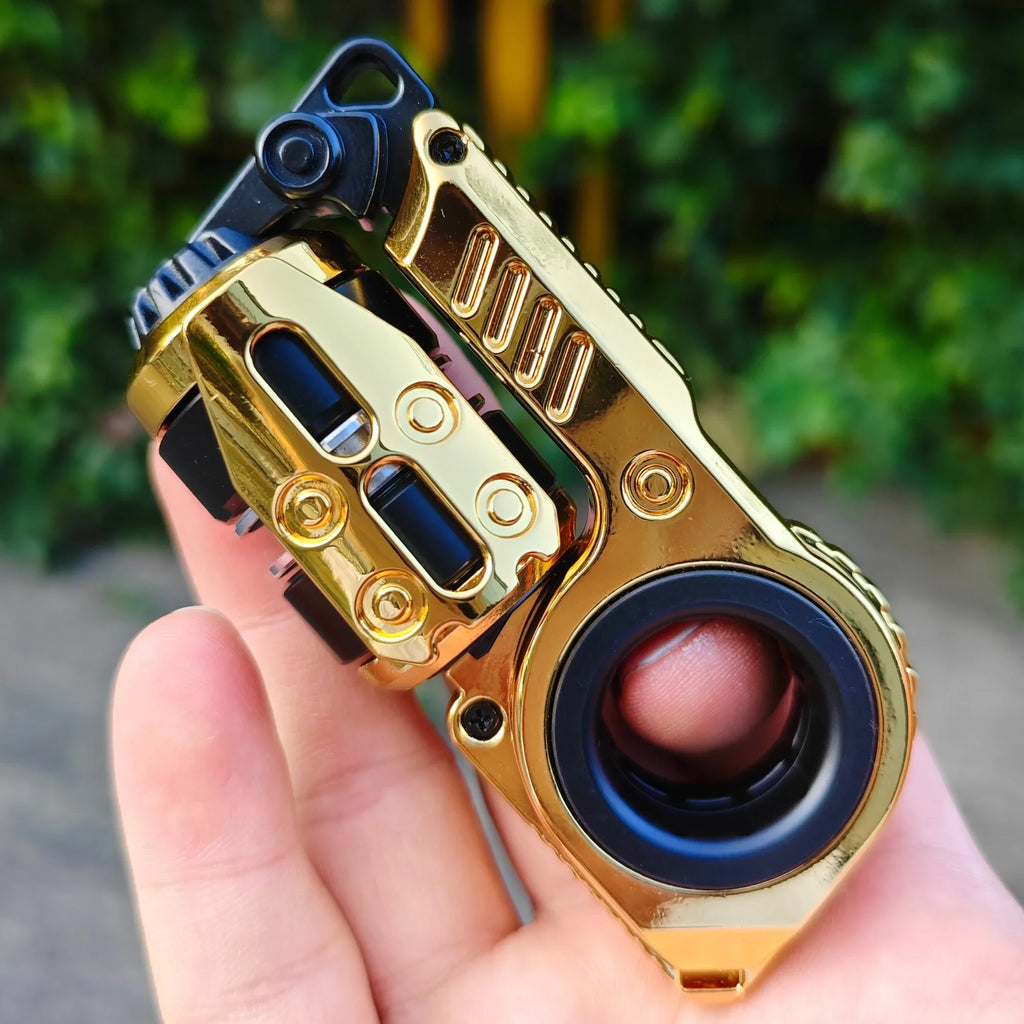 EDC Fidget Slider Toy - Magnetic Push Egg with Tuning Fork & Mechanical Ratchet for Stress Relief and Crisp Sound