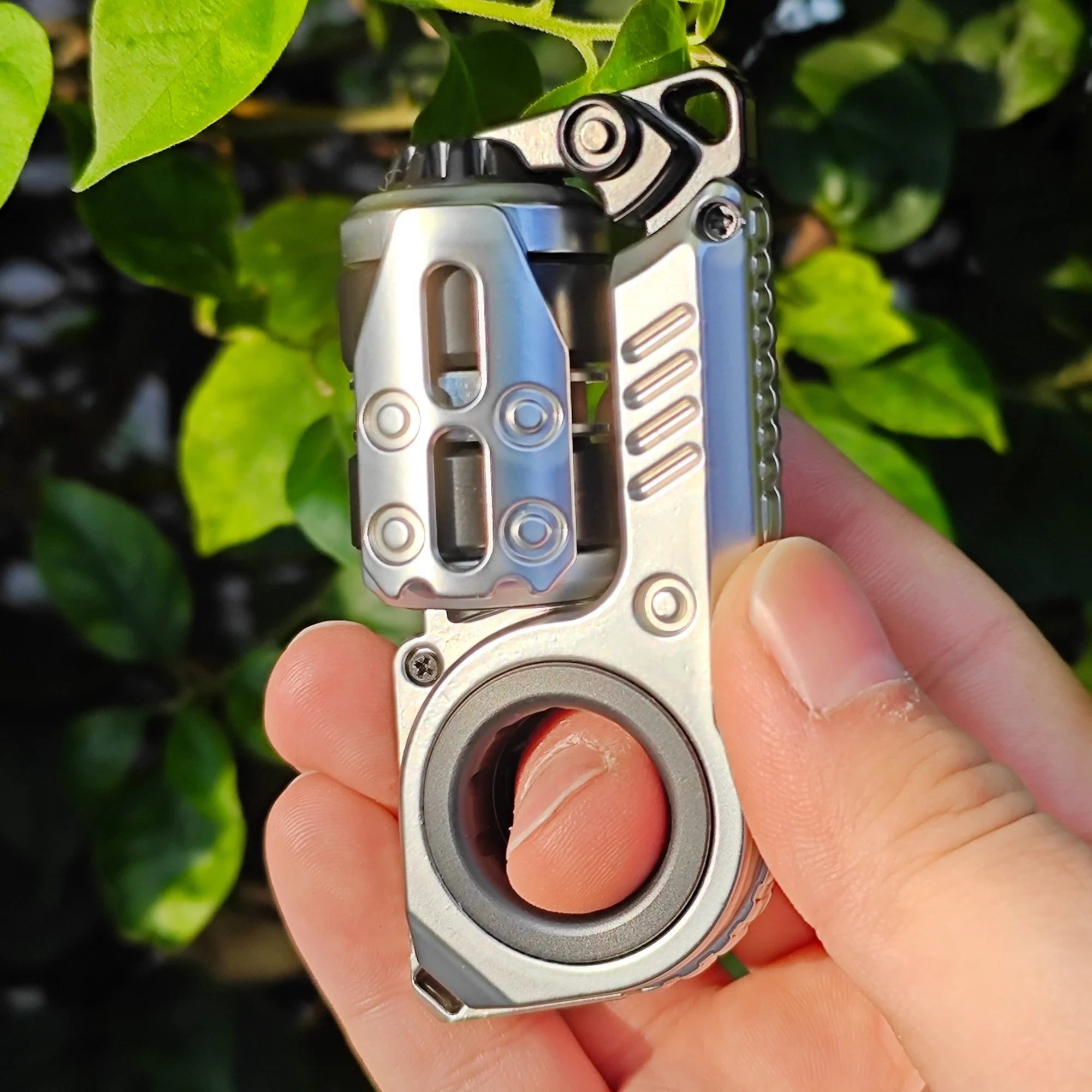 EDC Fidget Slider Toy - Magnetic Push Egg with Tuning Fork & Mechanical Ratchet for Stress Relief and Crisp Sound